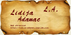 Lidija Adamac vizit kartica
